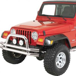 Quadratec QR3 Dual-Tube Front Bumper with Hoop for 76-06 Jeep CJ, YJ, TJ & Unlimited 12061H-