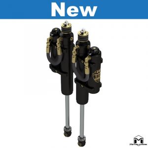 MetalCloak RockSport BLACK, 4.5" Ram 2500 Adjustable Reservoir Shocks, Front, Pair, (2014 - Current) 1676