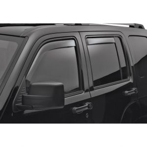 WeatherTech Front & Rear Side Window Deflector Set In Dark Smoked For 1997-01 Jeep Cherokee XJ 4 Door Models 82059