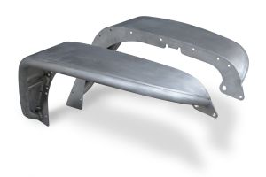 Poison Spyder Aluminum Front Crusher Flares - Standard Width For 2007-18 Jeep Wrangler JK 2 Door & Unlimited 4 Door Models (Bare Aluminum) 17-03-030-ALUM