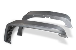 Poison Spyder Front Crusher Flares - Narrow Width For 2007-18 Jeep Wrangler JK 2 Door & Unlimited 4 Door Models (Bare Steel) 17-03-031