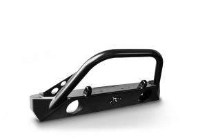 Poison Spyder BFH II Front Bumper With Brawler Bar & 2 Shackle Tabs For 2007-18 Jeep Wrangler JK 2 Door & Unlimited 4 Door Models (Black Steel) 17-16-021-DBP1