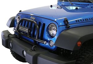 Rock Hard 4X4 Light Mount with Grill Guard for 07-18 Jeep Wrangler & Wrangler Unlimited with Factory Bumper RH6061