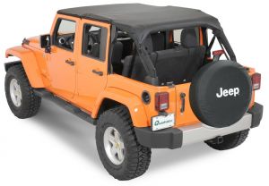 QuadraTop Bimini Top Plus in Black Diamond for 07-18 Jeep Wrangler Unlimited JK 4 Door 11022-2835