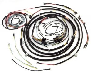 Omix-ADA Wiring Harness For 1952-56 Jeep CJ3B Exact Fit Cloth (Includes Turn Signal Wires, Non Military, For use With Small Speedometer) 17201.07