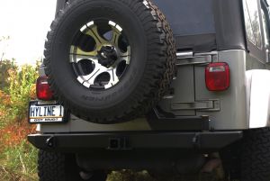 HyLine OffRoad Rear Bumper & Tire Carrier Combo for 87-06 Jeep Wrangler YJ, TJ & Unlimited (07KIT)