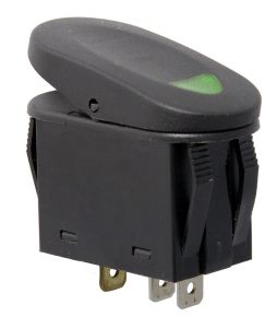 Rugged Ridge 2 Position Rocker SwitchIn Green For Universal Applications 17235.04