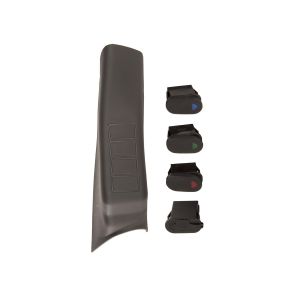 Rugged Ridge Passenger Side Grey A-Pillar Pod Kit For 2007-10 Jeep Wrangler JK 2 Door & Unlimited 4 Door Models With 3 Rocker Switches & Dual USB Connector 17235.94