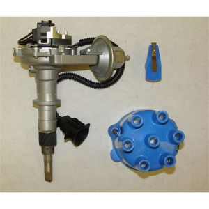 Omix-ADA Distributor For 1976-90 Jeep CJ Series, Wrangler YJ & Full Size 6 CYL 4.2L With Cap & Rotor 17239.03