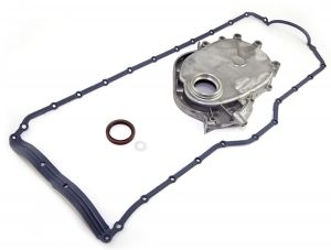 Omix-ADA Timing Chain Cover  For 1975-92 Jeep CJ Series, Wrangler YJ & Cherokee With 4.2L & 4.0L  With Molded Rubber Oil Pan Gasket 17457.07