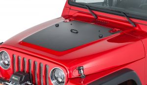 Quadratec Premium Vinyl Hood Blackout Decal for 97-06 Jeep Wrangler TJ & Unlimited 13135-1100