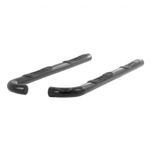 Aries Automotive 3" Round Side Bars In Semi Gloss Black For 2002-07 Jeep Liberty KJ Models 201002