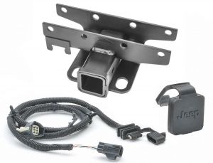 Quadratec Premium 2" Hitch with Wiring Kit & Jeep Logo Plug for 13-18 Jeep Wrangler JK 10th Anniversary Rubicon, Rubicon X, Rubicon Recon & Hard Rock Editions 12015-1029