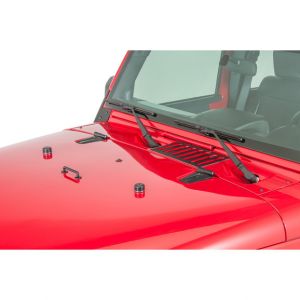 Kentrol Stainless Steel Hood Kit for 07-18 Jeep Wrangler JK, JKU 50588WHC-