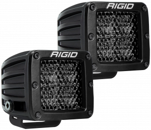 Rigid Industries D-Series Midnight Pro Spot Diffused LED Lights - Pair 202513BLK