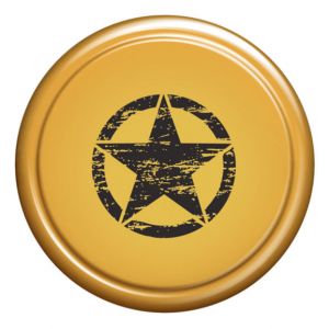 Boomerang Enterprises 30" Painted Distressed Star Rigid Tire Cover for 07-18 Jeep Wrangler JK, JKU RG-OM30AMP-