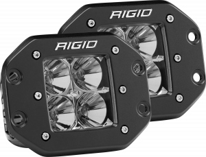 Rigid Industries D-Series PRO Flood Flush Mount Lights, Pair 212113