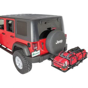 VersaHitch 2" Receiver Hitch with Wiring Kit, Jeep Logo Plug & Cargo Rack for 07-18 Jeep Wrangler JK, JKU 12015LOGO-
