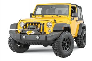 Rock Hard 4X4 Over Rider Hoop without Light Tabs for 07-15 Jeep Wrangler JK with Rock Hard Winch Mount RH-5015