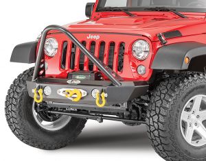 LoD Offroad KIT Offroad Signature Series Shorty Front Winch Bumper with Stinger Bar for 07-18 Jeep Wrangler JK with a PowerPlant Winch 12068-2102