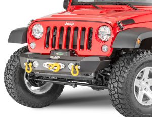 LoD Offroad Offroad Signature Series Shorty Front Winch Bumper without Bull Bar (PowerPlant Winch only) for 07-18 Jeep Wrangler JK JFB0735
