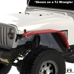 MetalCloak 8" Overline Front Flare Pair for 87-06 Jeep Wrangler YJ, TJ 2264-