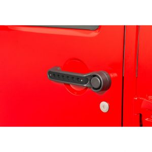 DV8 Black Aluminum Door Handle Insert Kit For 2007-18 Jeep Wrangler JK 2 Door D-JP-190015-BK-3