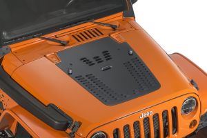 HyLine OffRoad Louvered Hood Panel for 13-18 Jeep Wrangler JK with Dual Washer Nozzles 400500140-