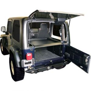 Tuffy Products Security Tailgate Enclosure In Black For 1987-06 Jeep Wrangler YJ & TJ Models 240-01
