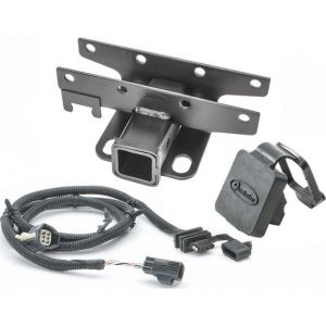 Quadratec Premium 2" Hitch with Wiring Kit & Quadratec Logo Plug for 13-18 Jeep Wrangler JK 10th Anniversary Rubicon, Rubicon X, Rubicon Recon & Hard Rock Editions 12015-1021