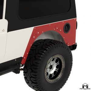 MetalCloak Full Corner Guards Pair for 04-06 Jeep Wrangler TLJ 2435