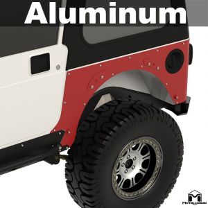 MetalCloak Extended Corner Guards, Pair for 97-06 Jeep Wrangler TJ 2438-AL