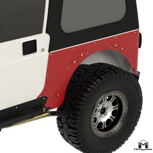 MetalCloak Extended Corner Guards, Stretch Pair for 97-06 Jeep Wrangler TJ 2439