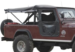 BESTOP Tigertop With 1 Piece Full Soft Doors In Black For 1955-81 Jeep CJ6 5130601