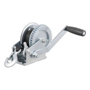 Curt Manufacturing Hand Crank Winch with 20' Strap (1,400 lbs, 7-1/2" Handle) 29435