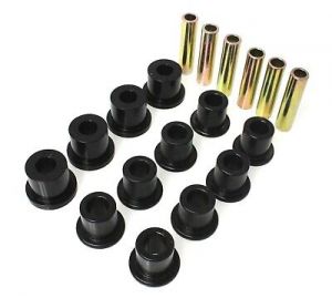 Energy Suspension Front or Rear w/Aftermarket Shackle Spring Bushings Kit Black For 87-95 Jeep Wrangler YJ 2.2119G
