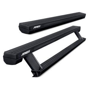 Aries Automotive ActionTrac Powered Running Boards For 2018-25+ Jeep Wrangler JL Unlimited 4 Door Models 3036571