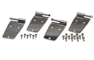 Kentrol Stainless Steel Full Door Hinges For 1976-93 Jeep CJ & Wrangler YJ (Polished) 30420