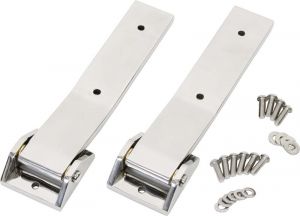 Kentrol Tailgate Hinge Brackets in Polished Stainless Steel For 2007-18 Jeep Wrangler JK 2 Door & Unlimited 4 Door Models 30578
