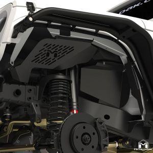 MetalCloak Reservoir Cut Vented Aluminum Replacement Inner Fender Set for 07-18 Jeep Wrangler JK, JKU 3293-