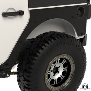 MetalCloak Overline Rear Flare Mounting ExoSkin, Pair for 07-18 Jeep Wrangler JK Unlimited 3410-
