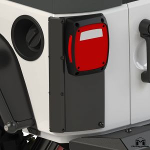 MetalCloak Molded Housing ExoCorner, Lo-Profile LED Taillights, Pair for 07-18 Jeep Wrangler JK, JKU 3431