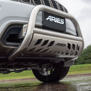 Aries Automotive 3" Bull Bar In Polished Stainless Steel For 2011-20 Jeep Grand Cherokee WK2 35-1003