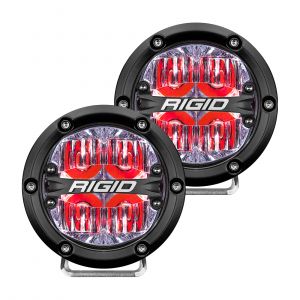 Rigid Industries 360 SERIES 4in LED OFF-ROAD Lights - Driving w/ Red Backlight 36116