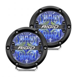 Rigid Industries 360 SERIES 4in LED OFF-ROAD Lights - Driving w/Blue Backlight 36119