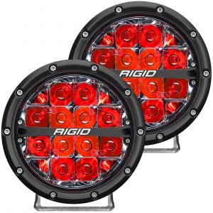 Rigid Industries 360-Series 6in Off-Road LED Spot Fog Lights, Red - Pair 36203