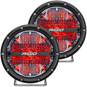 Rigid Industries 360-Series 6in LED Off-Road Drive Fog Lights, Red Pair 36205