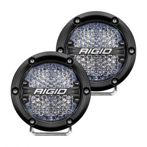 Rigid Industries 360 SERIES 4in LED OFF-ROAD Lights - Diffused w/White Backlight 36208