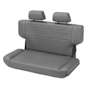 BESTOP TrailMax II Fold & Tumble Rear Bench Seat In Grey Vinyl For 1997-06 Jeep Wrangler TJ 3943509
