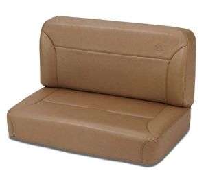 BESTOP TrailMax II Fixed Rear Bench Seat In Spice Denim For 1955-95 Jeep Wrangler YJ & CJ Series 3943737